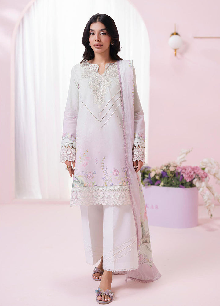 Q Prints by Qalamkar Embroidered Lawn Suits Unstitched 3 Piece QLM25QP D-01 A Ivy - Summer Collection