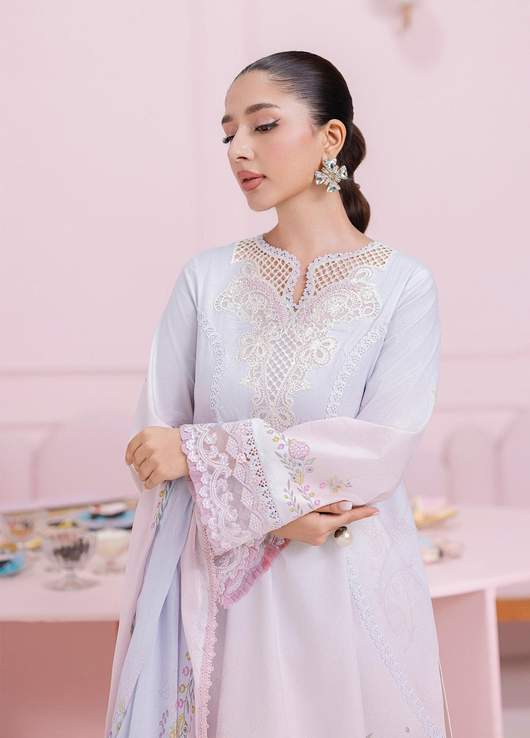 Q Prints by Qalamkar Embroidered Lawn Suits Unstitched 3 Piece QLM25QP D-01 B Blair - Summer Collection