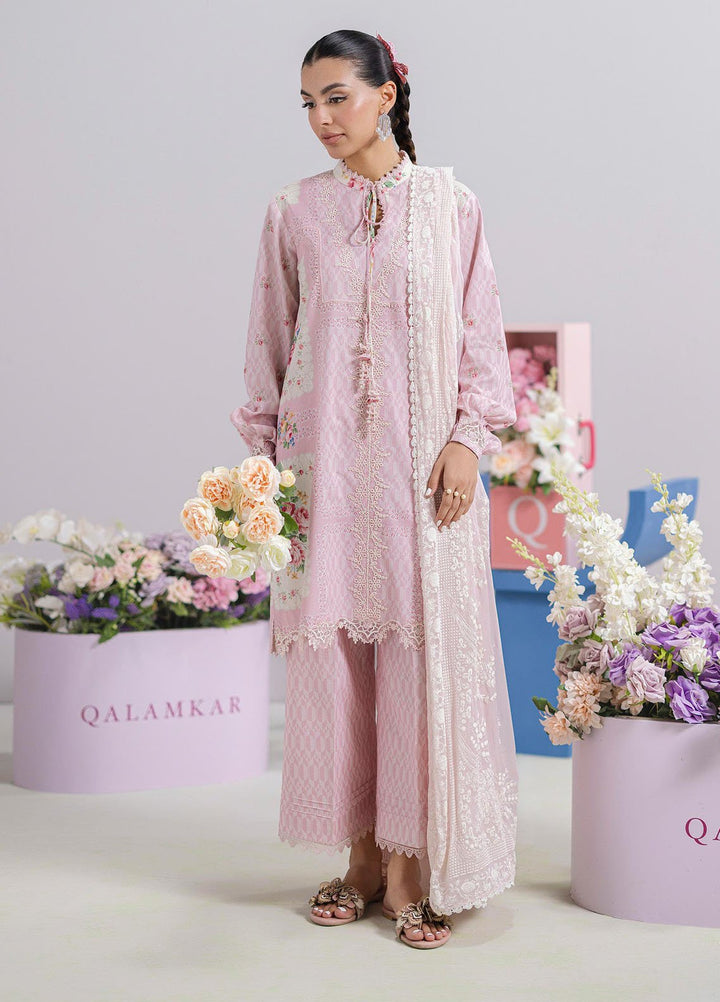 Q Prints by Qalamkar Embroidered Lawn Suits Unstitched 3 Piece QLM25QP D-02 B Kira - Summer Collection