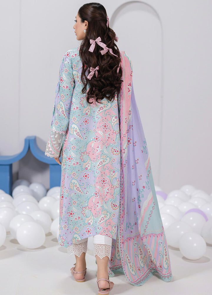 Q Prints by Qalamkar Embroidered Lawn Suits Unstitched 3 Piece QLM25QP D-03 A Jade - Summer Collection