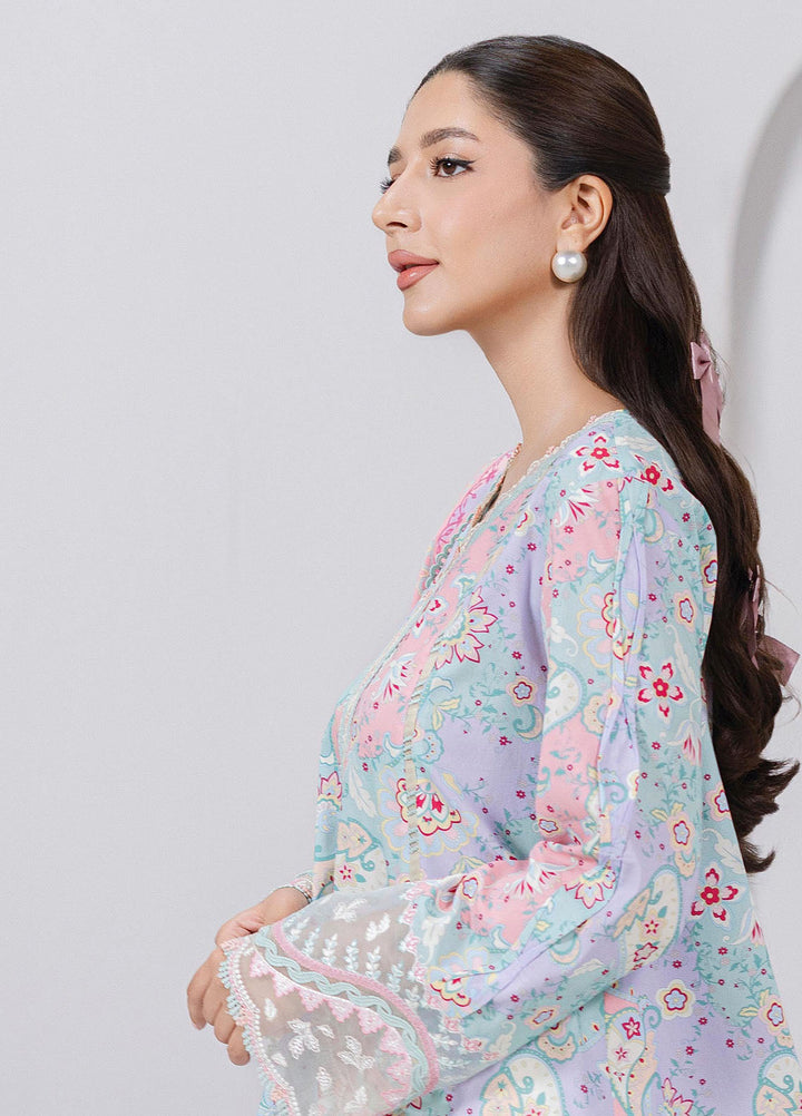 Q Prints by Qalamkar Embroidered Lawn Suits Unstitched 3 Piece QLM25QP D-03 A Jade - Summer Collection