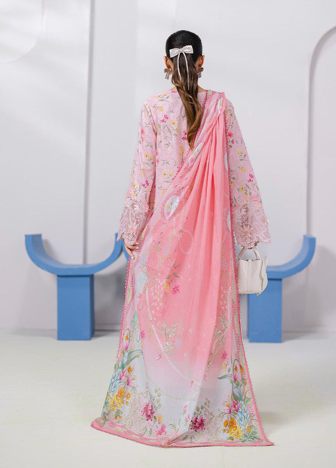 Q Prints by Qalamkar Embroidered Lawn Suits Unstitched 3 Piece QLM25QP D-04 A Vera - Summer Collection
