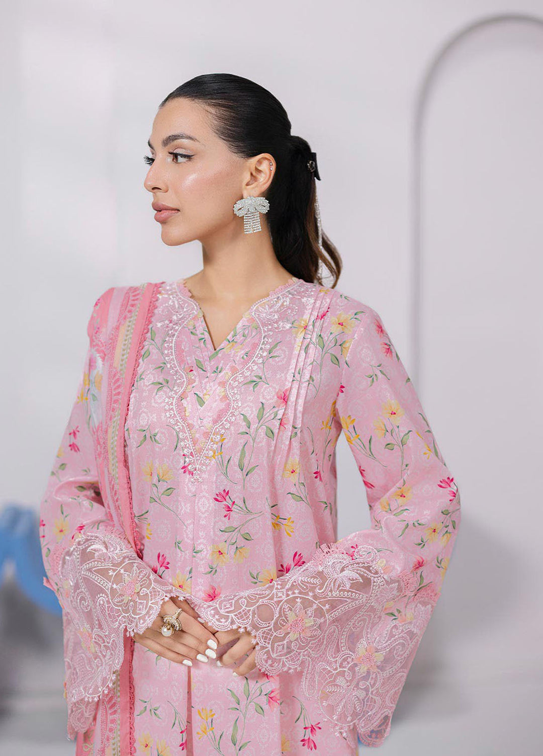 Q Prints by Qalamkar Embroidered Lawn Suits Unstitched 3 Piece QLM25QP D-04 A Vera - Summer Collection