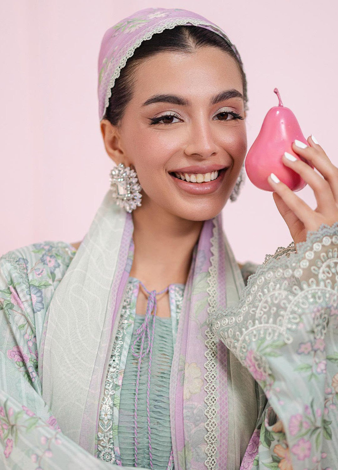 Q Prints by Qalamkar Embroidered Lawn Suits Unstitched 3 Piece QLM25QP D-05 B Greta - Summer Collection