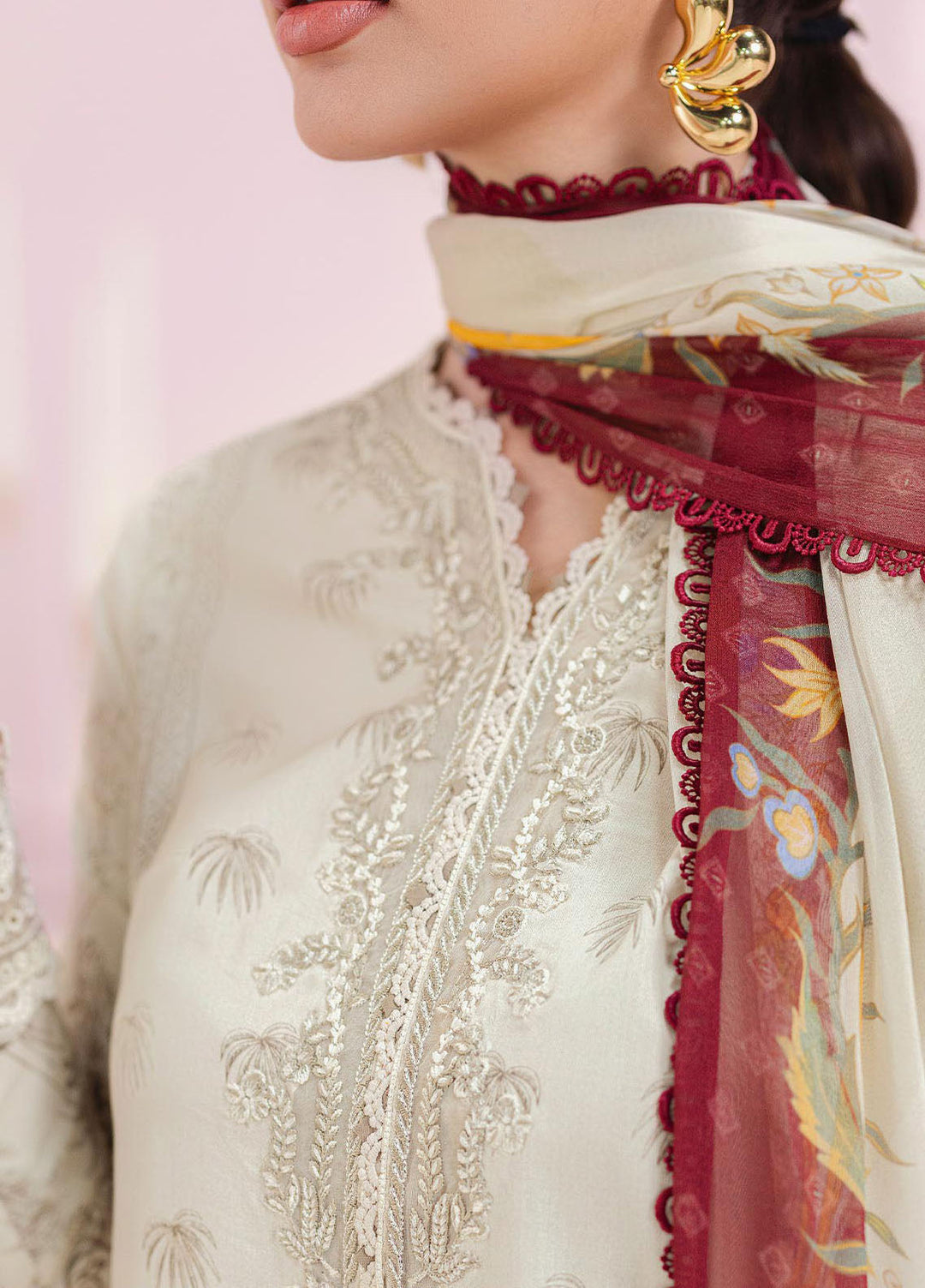 Q Prints by Qalamkar Embroidered Lawn Suits Unstitched 3 Piece QLM25QP D-06 B Talia - Summer Collection