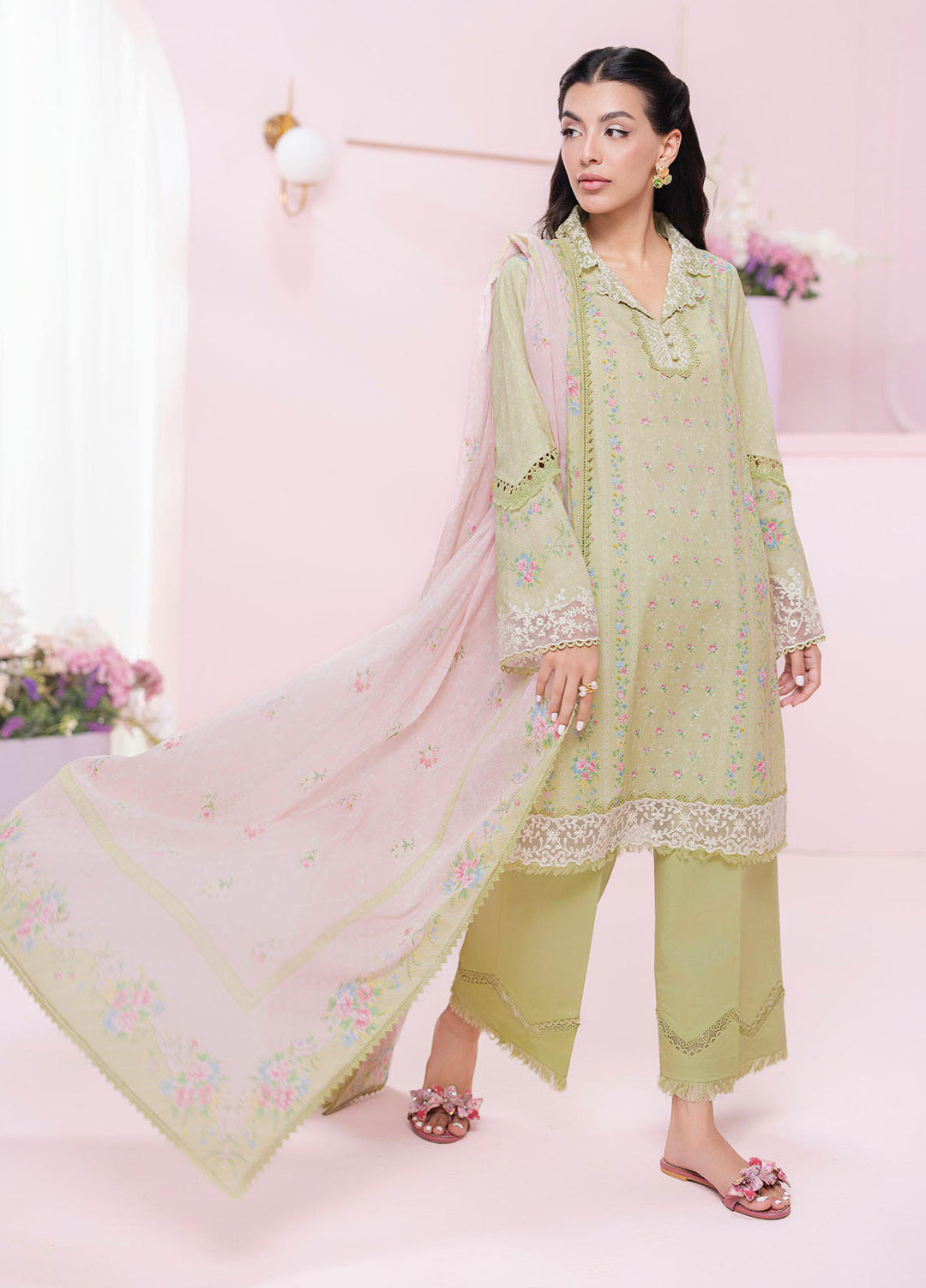 Q Prints by Qalamkar Embroidered Lawn Suits Unstitched 3 Piece QLM25QP D-07 A Xena - Summer Collection