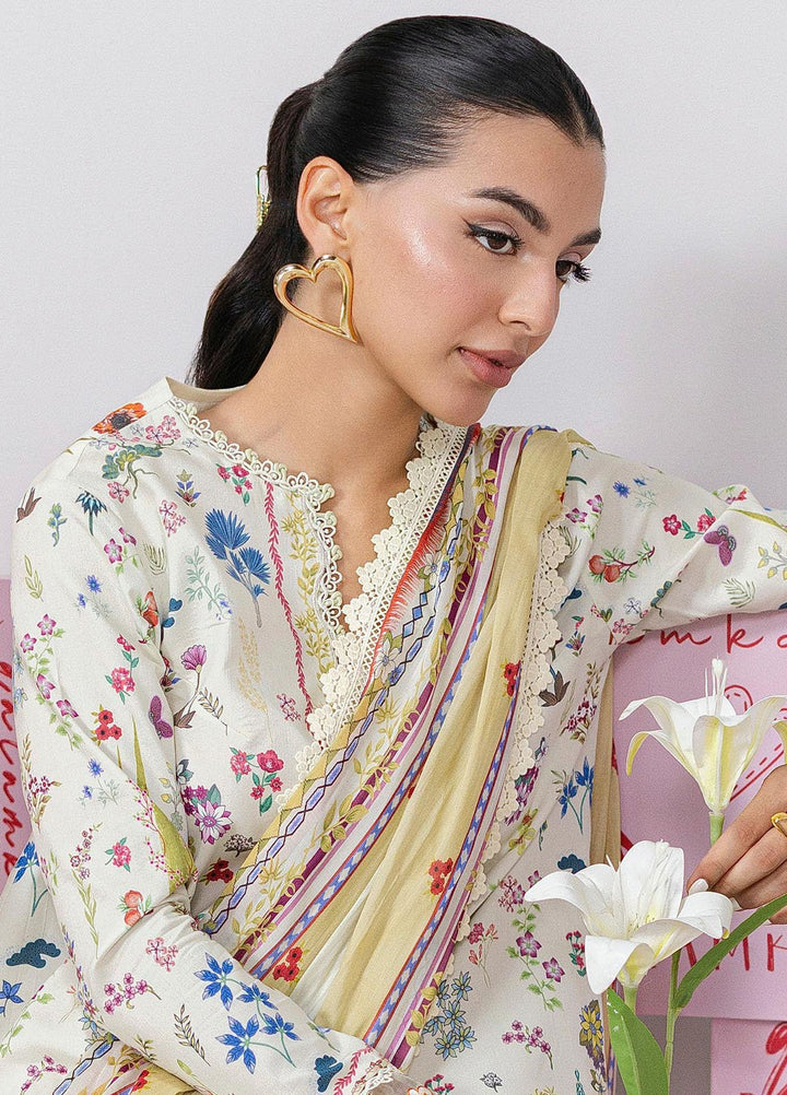 Q Prints by Qalamkar Embroidered Lawn Suits Unstitched 3 Piece QLM25QP D-09 A Hazel - Summer Collection