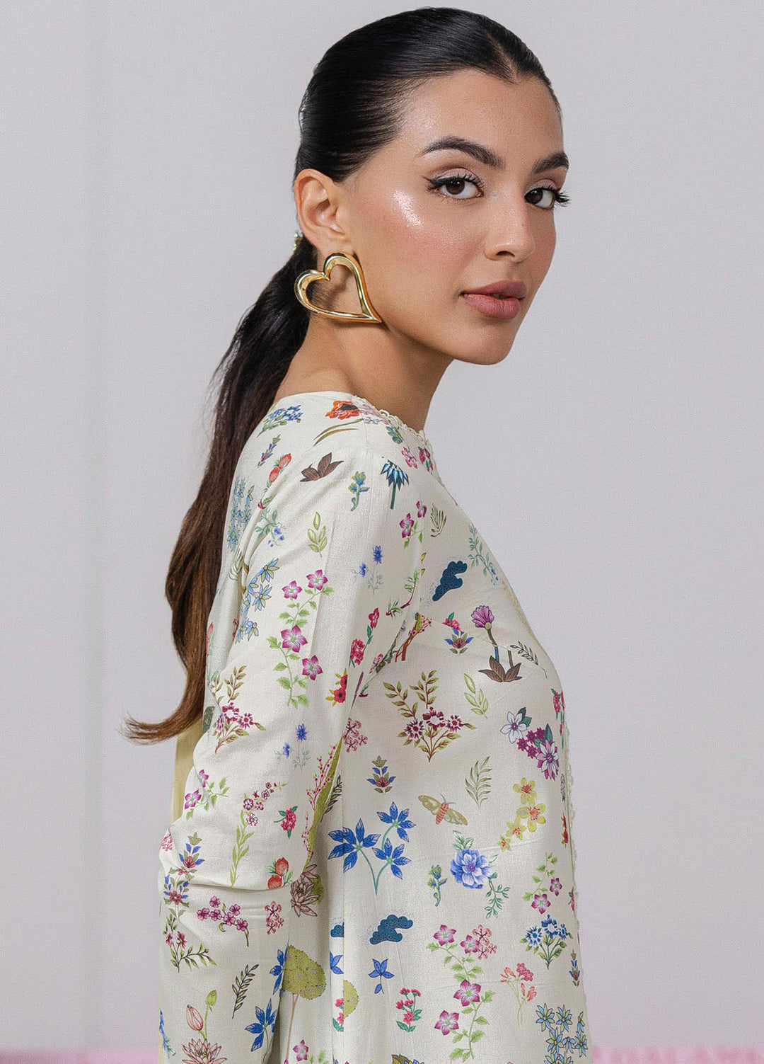 Q Prints by Qalamkar Embroidered Lawn Suits Unstitched 3 Piece QLM25QP D-09 A Hazel - Summer Collection