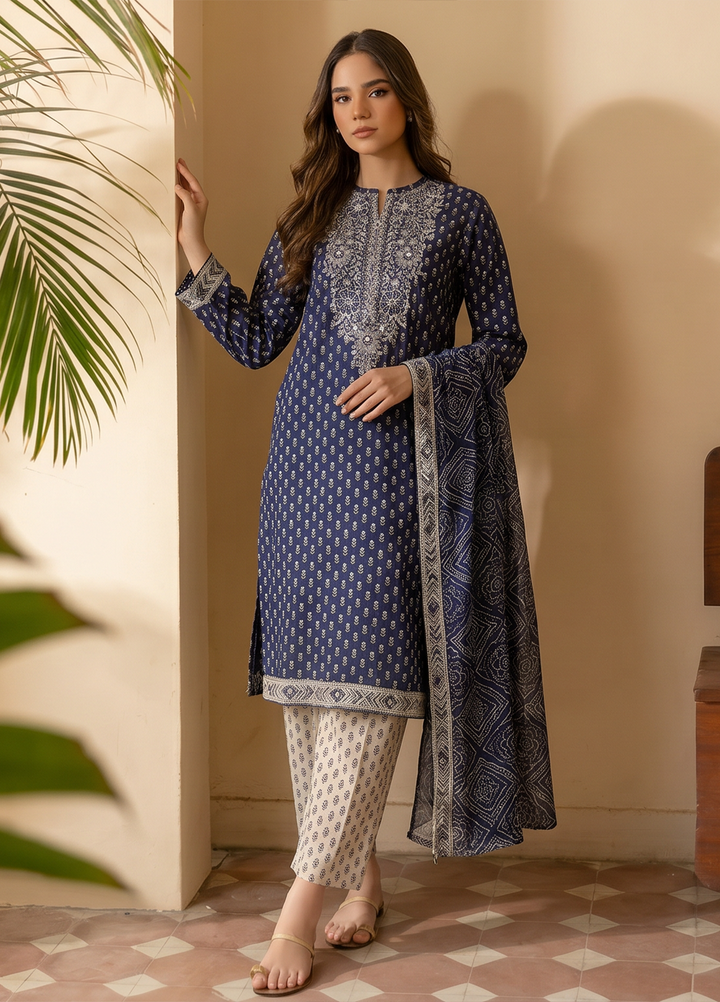 Daily Wear by HZ Textiles Unstitched Embroidered Lawn 3 Piece Suit PDW - 3308 Casual Collection