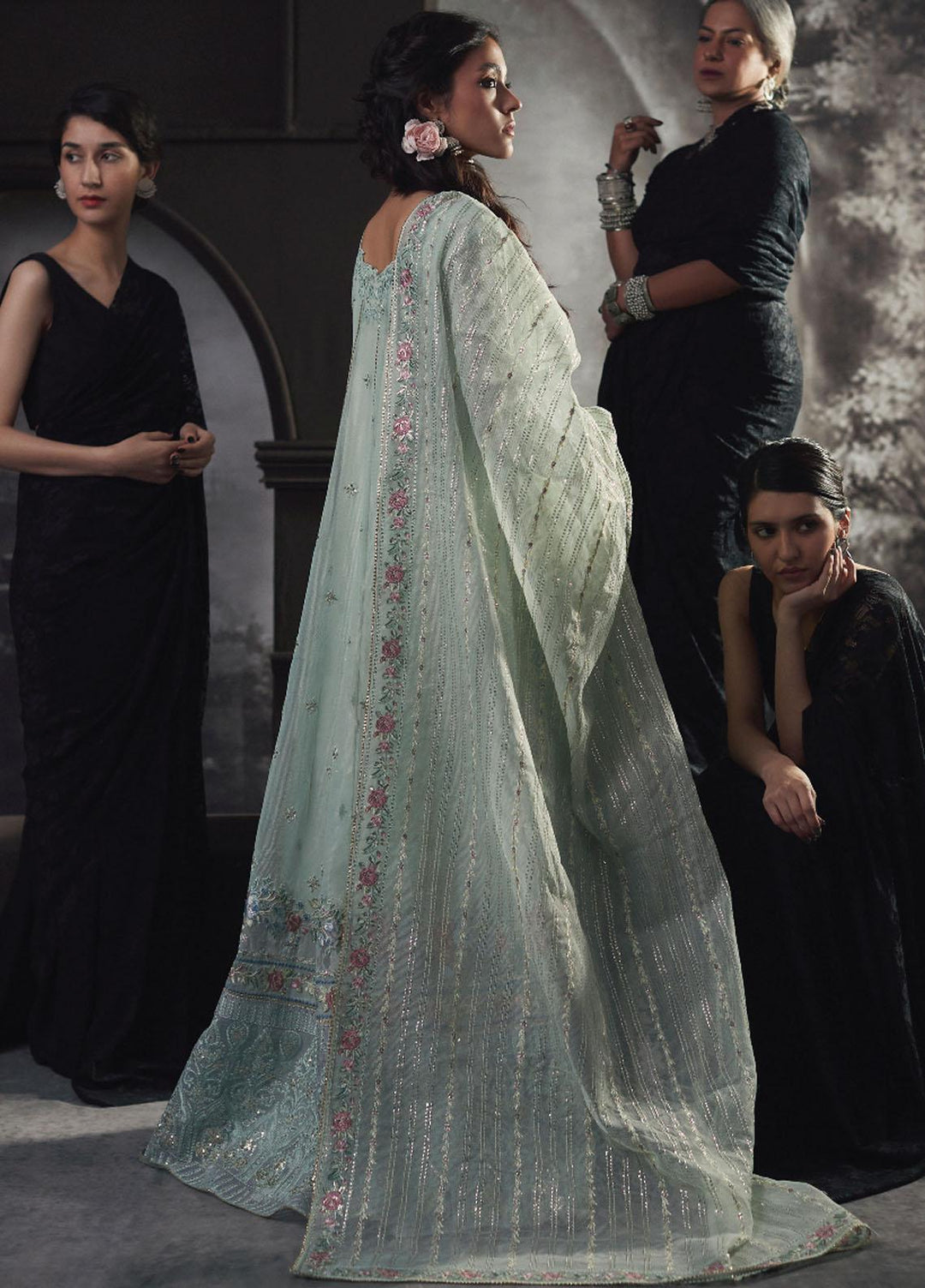 Qala By Mushq Embroidered  Suits Unstitched 4 Piece MQ23Q MCK-02 Haniya - Luxury Festive Collection