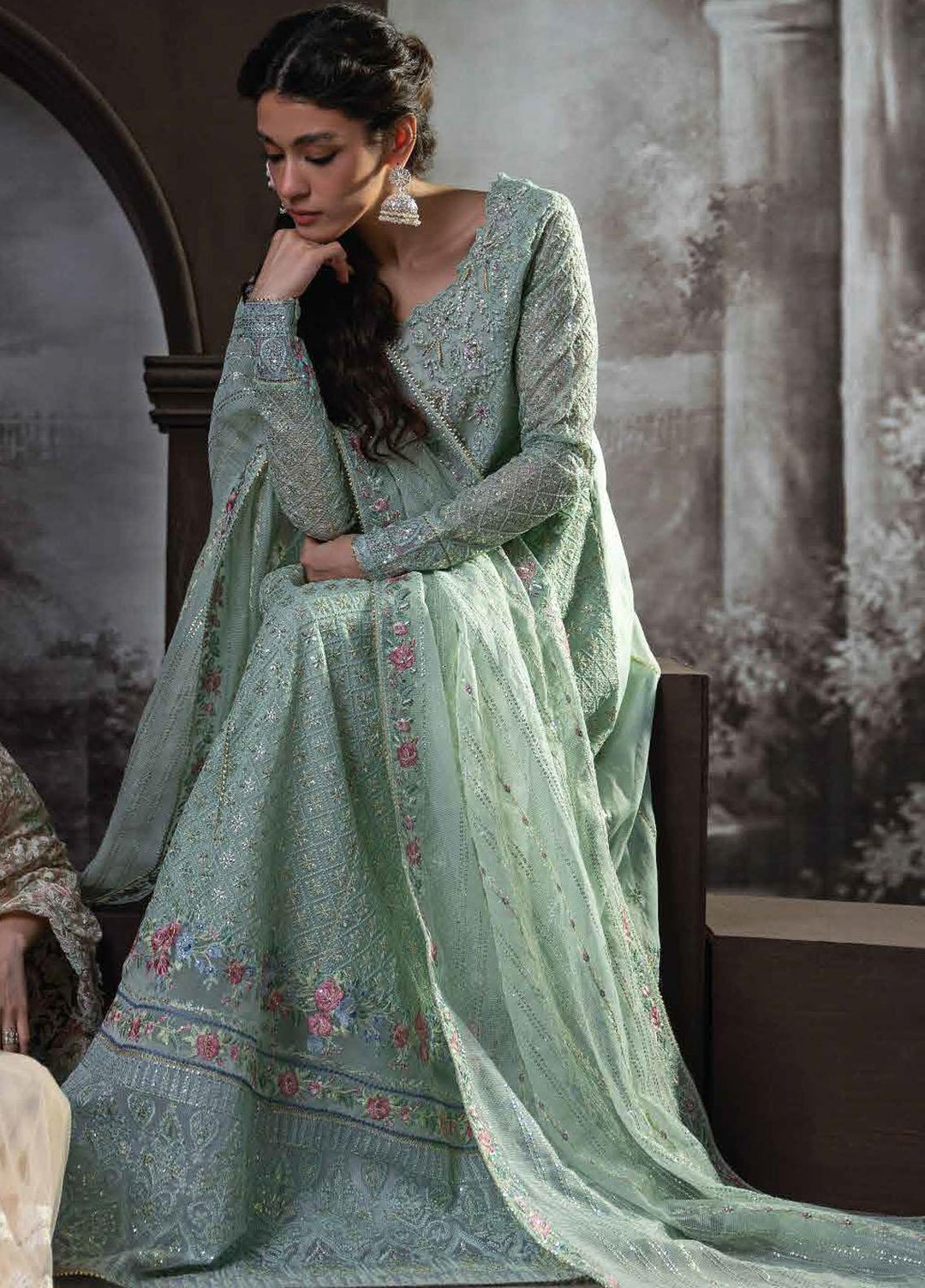 Qala By Mushq Embroidered  Suits Unstitched 4 Piece MQ23Q MCK-02 Haniya - Luxury Festive Collection