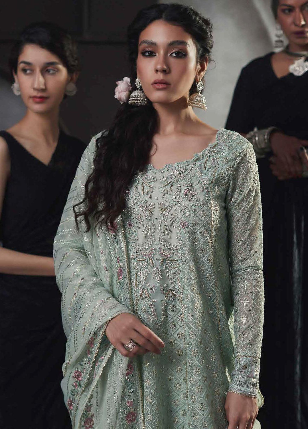 Qala By Mushq Embroidered  Suits Unstitched 4 Piece MQ23Q MCK-02 Haniya - Luxury Festive Collection