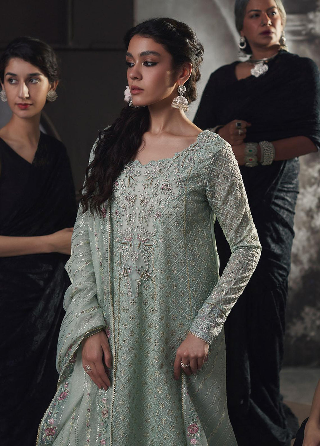 Qala By Mushq Embroidered  Suits Unstitched 4 Piece MQ23Q MCK-02 Haniya - Luxury Festive Collection