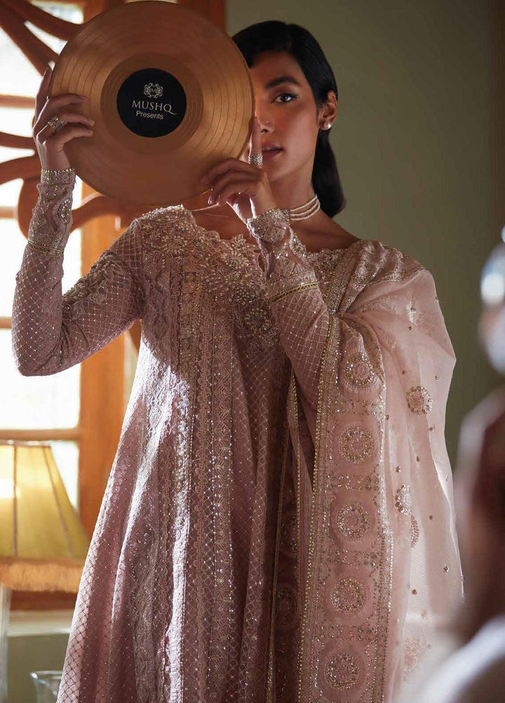 Qala By Mushq Embroidered  Suits Unstitched 4 Piece MQ23Q MCK-03 Inaya - Luxury Festive Collection