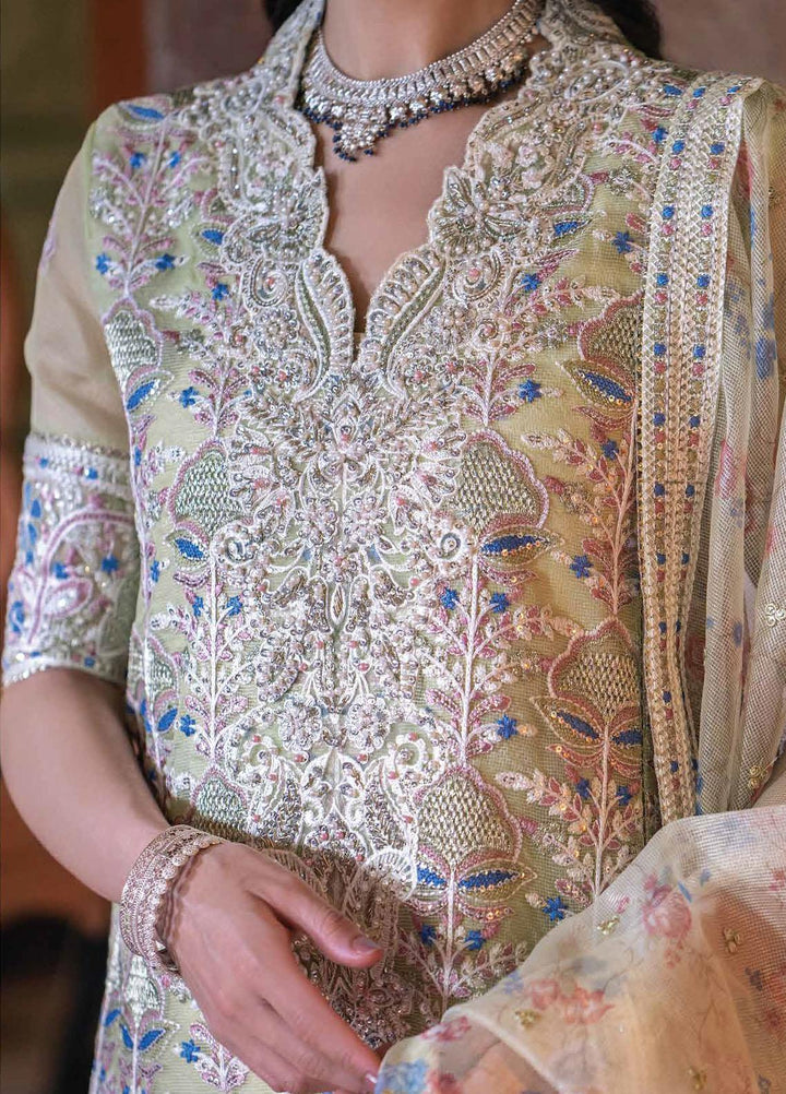 Qala By Mushq Embroidered  Suits Unstitched 4 Piece MQ23Q MCK-08 Dina - Luxury Festive Collection