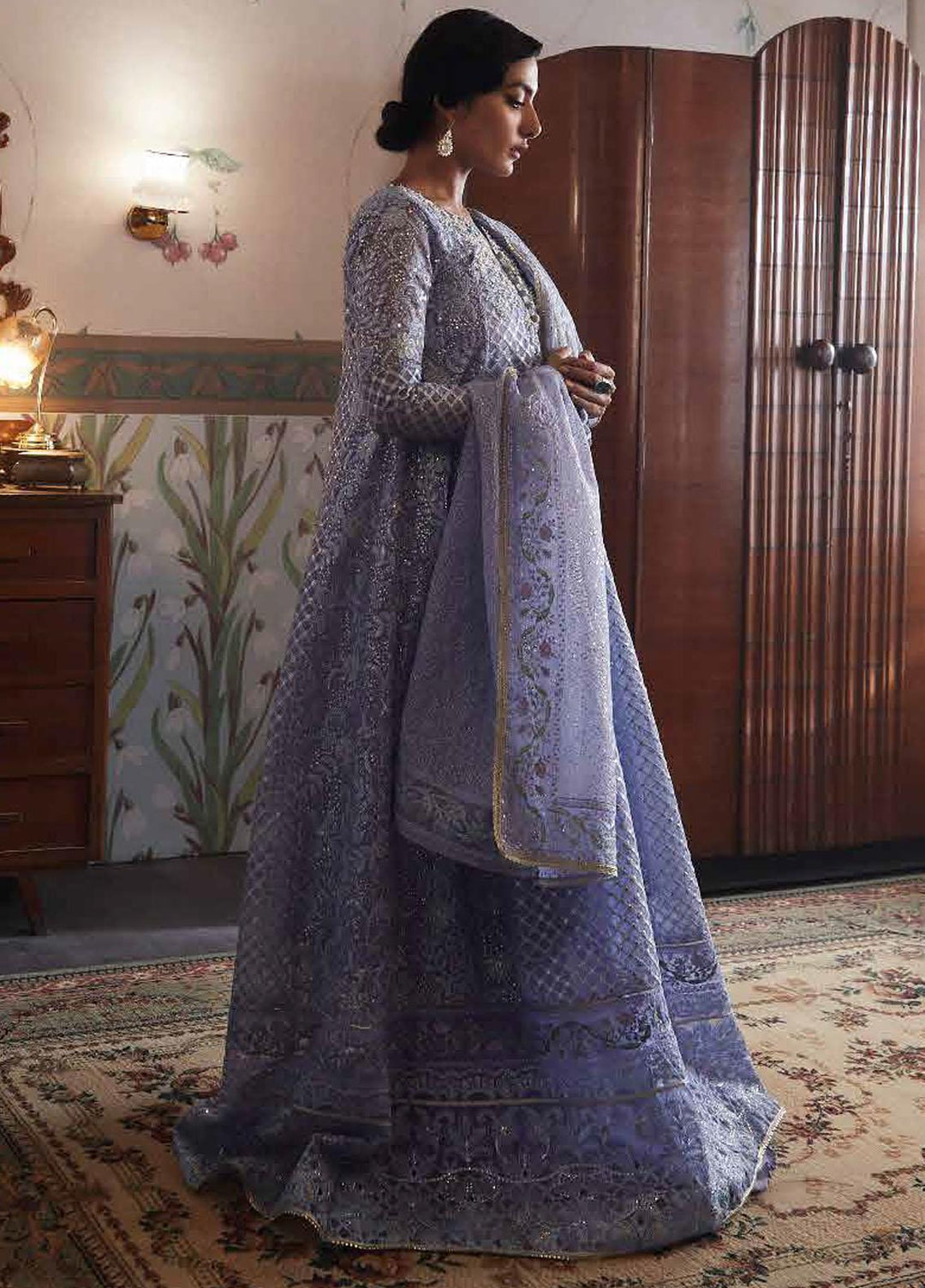 Qala By Mushq Embroidered  Suits Unstitched 4 Piece MQ23Q MCK-09 Neha - Luxury Festive Collection