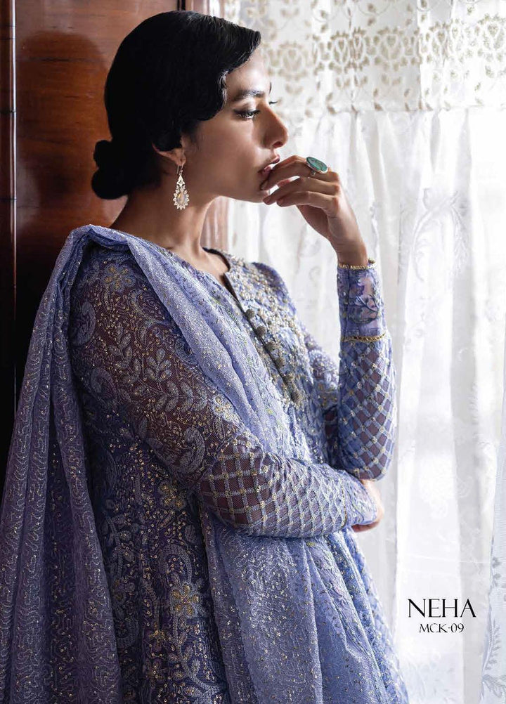 Qala By Mushq Embroidered  Suits Unstitched 4 Piece MQ23Q MCK-09 Neha - Luxury Festive Collection