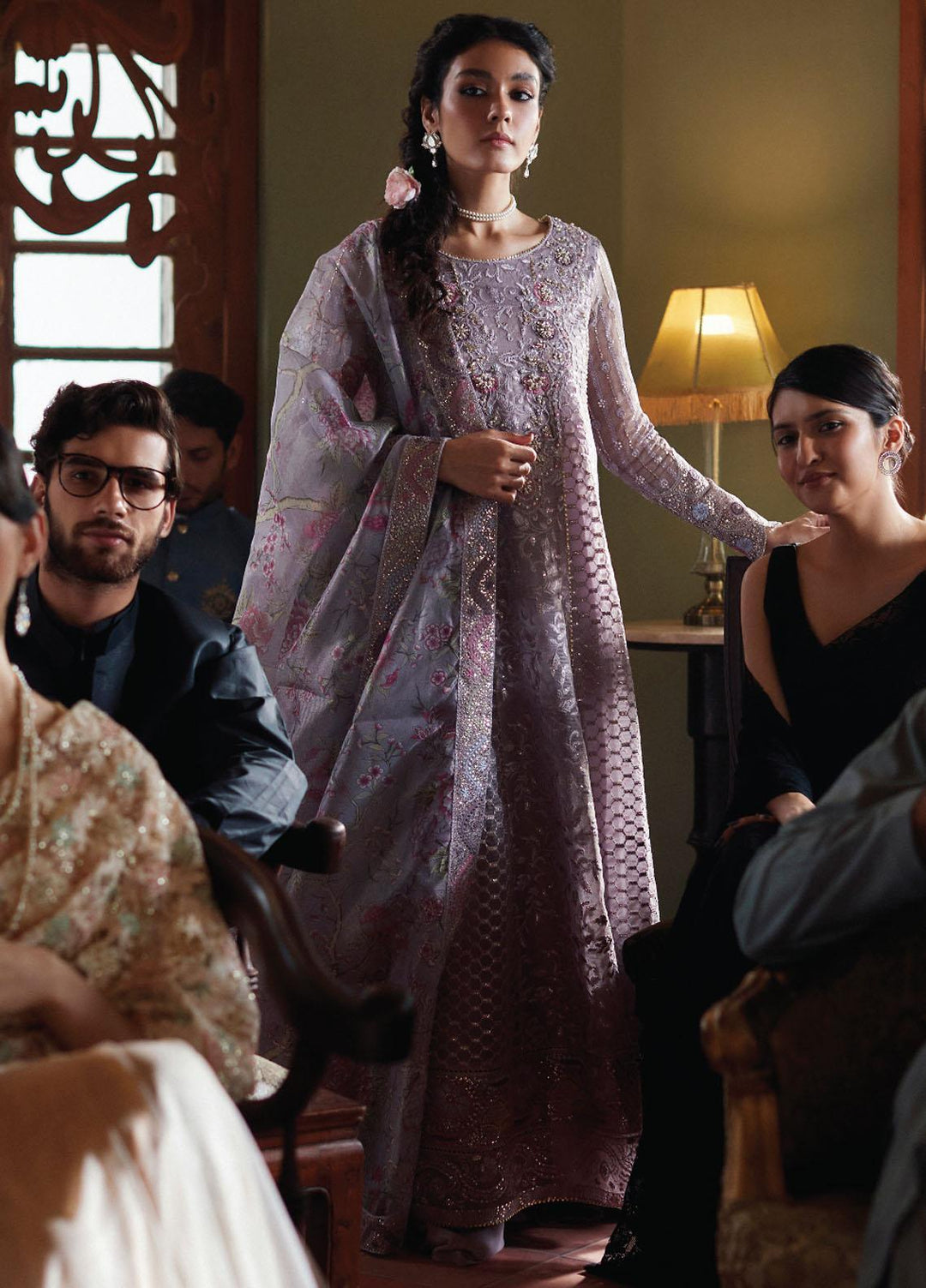 Qala By Mushq Embroidered  Suits Unstitched 4 Piece MQ23Q MCK-10 Eira - Luxury Festive Collection