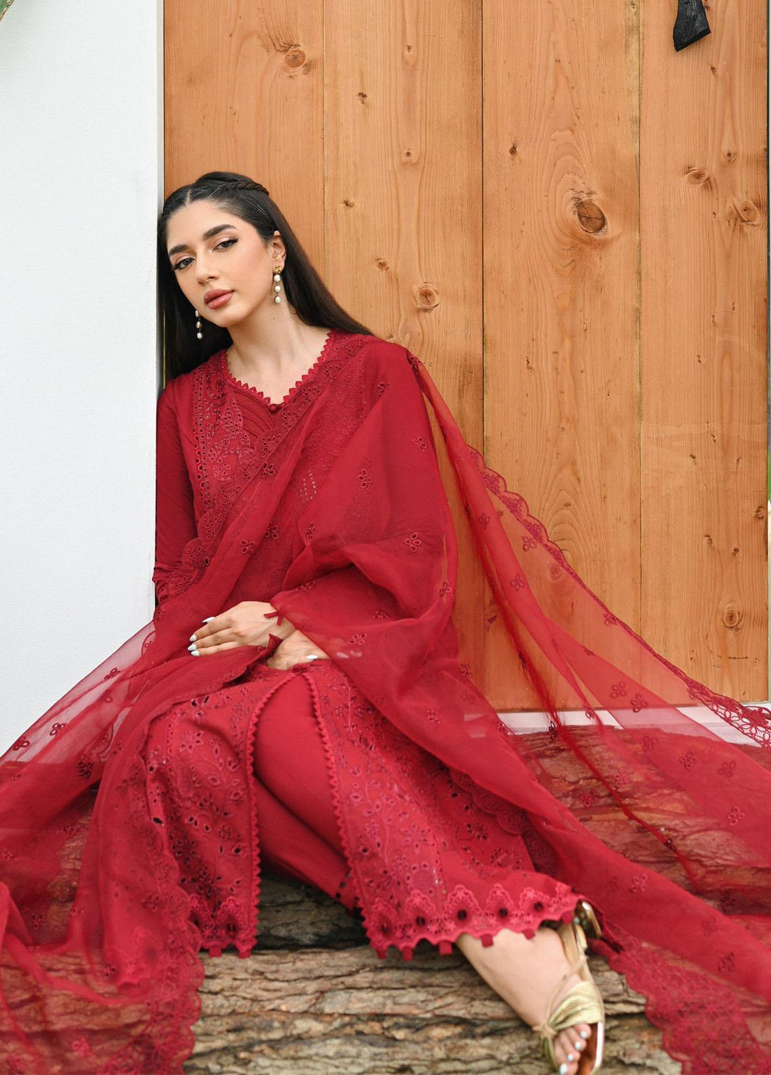 Qalamkar Pret Embroidered Lawn  3 Piece Suit QLM23-CP2 ZP-04 Sanem