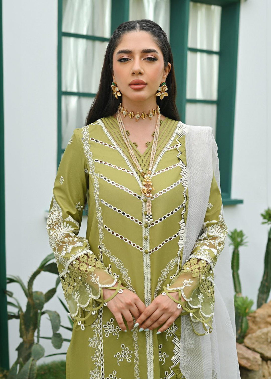 Qalamkar Pret Embroidered Lawn  3 Piece Suit QLM23-CP2 ZP-06 Dina