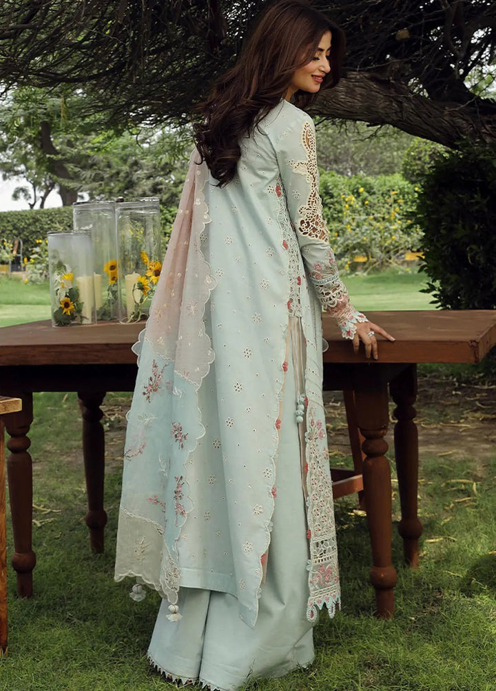 Qalamkar Chikankari Lawn Suit Unstitched 3 Piece QLM24F PS-01 Alizay - Festive Collection