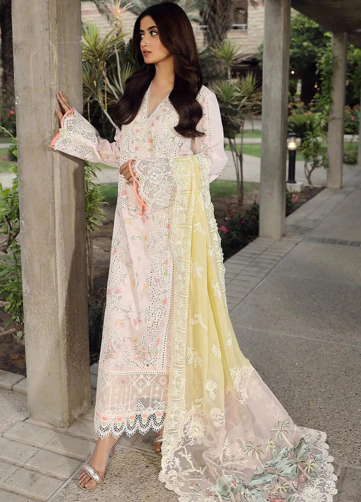 Qalamkar Chikankari Lawn Suit Unstitched 3 Piece QLM24F PS-03 Irsa - Festive Collection