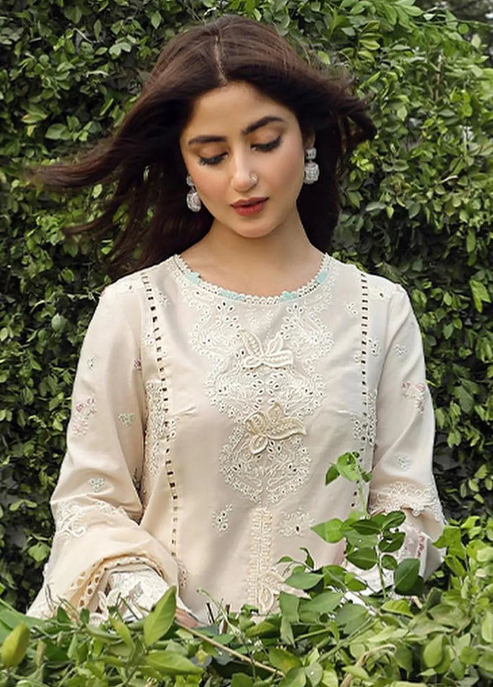 Qalamkar Chikankari Lawn Suit Unstitched 3 Piece QLM24F PS-04 Zuha - Festive Collection