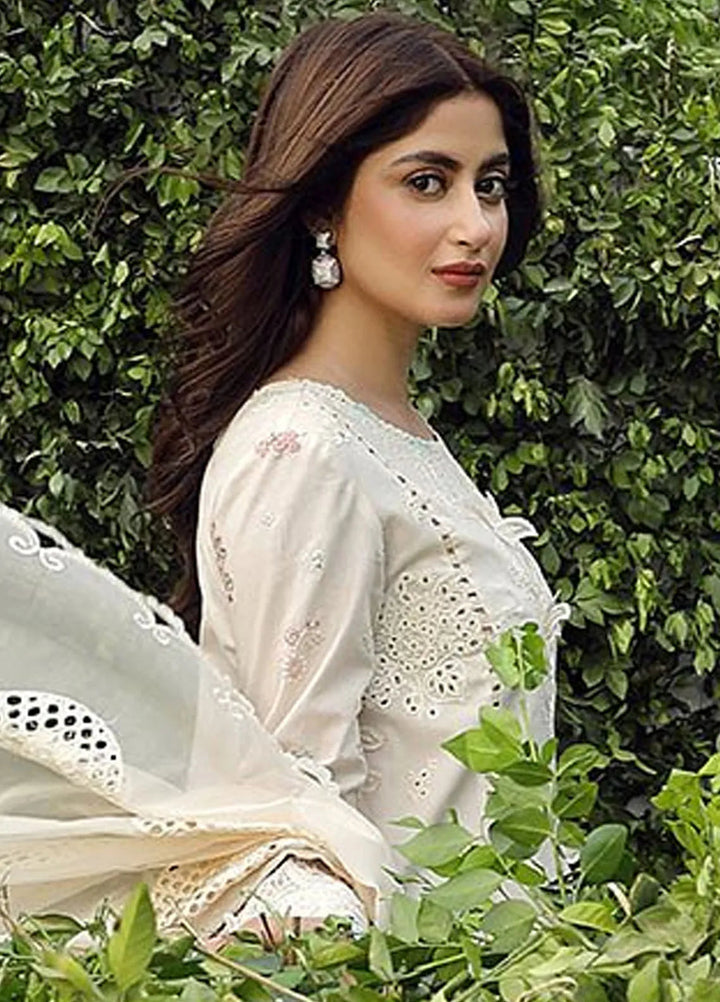 Qalamkar Chikankari Lawn Suit Unstitched 3 Piece QLM24F PS-04 Zuha - Festive Collection