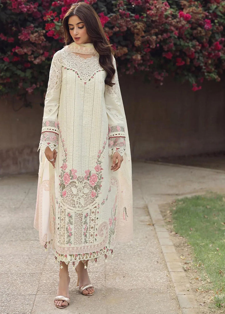 Qalamkar Chikankari Lawn Suit Unstitched 3 Piece QLM24F PS-05 Amaar - Festive Collection