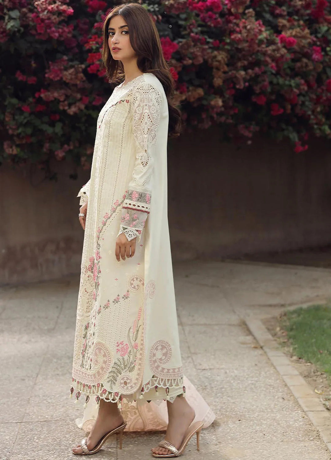 Qalamkar Chikankari Lawn Suit Unstitched 3 Piece QLM24F PS-05 Amaar - Festive Collection
