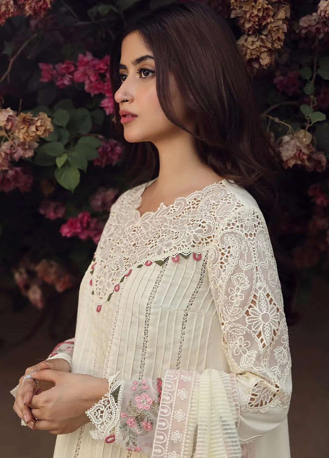 Qalamkar Chikankari Lawn Suit Unstitched 3 Piece QLM24F PS-05 Amaar - Festive Collection