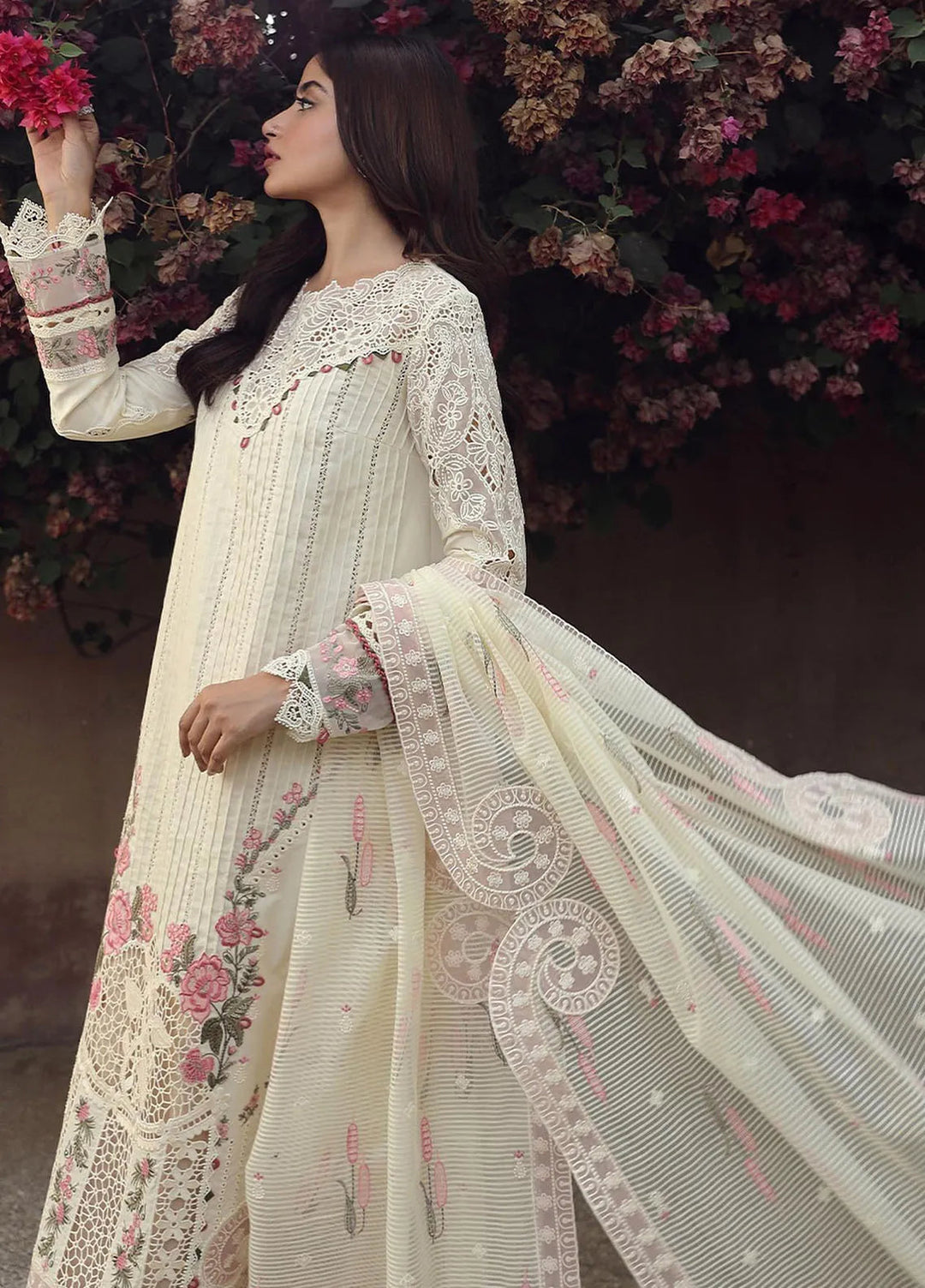 Qalamkar Chikankari Lawn Suit Unstitched 3 Piece QLM24F PS-05 Amaar - Festive Collection