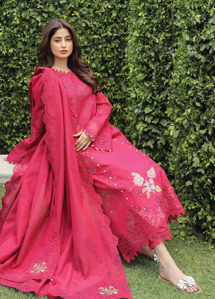 Qalamkar Chikankari Lawn Suit Unstitched 3 Piece QLM24F PS-06 Maliha - Festive Collection