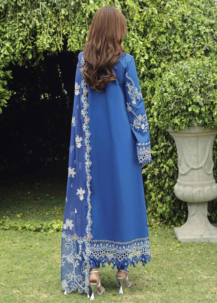 Qalamkar Chikankari Lawn Suit Unstitched 3 Piece QLM24F PS-08 Farheen - Festive Collection