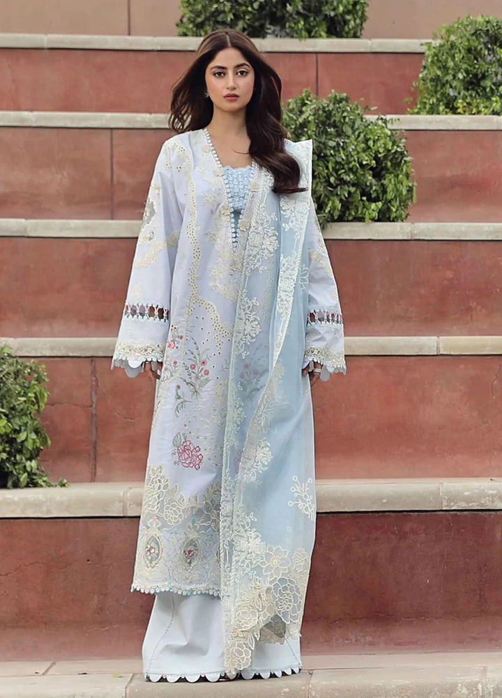 Qalamkar Chikankari Lawn Suit Unstitched 3 Piece QLM24F PS-10 Zaib - Festive Collection