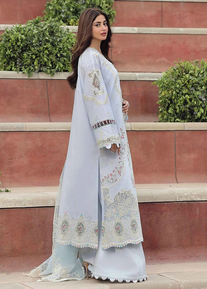 Qalamkar Chikankari Lawn Suit Unstitched 3 Piece QLM24F PS-10 Zaib - Festive Collection