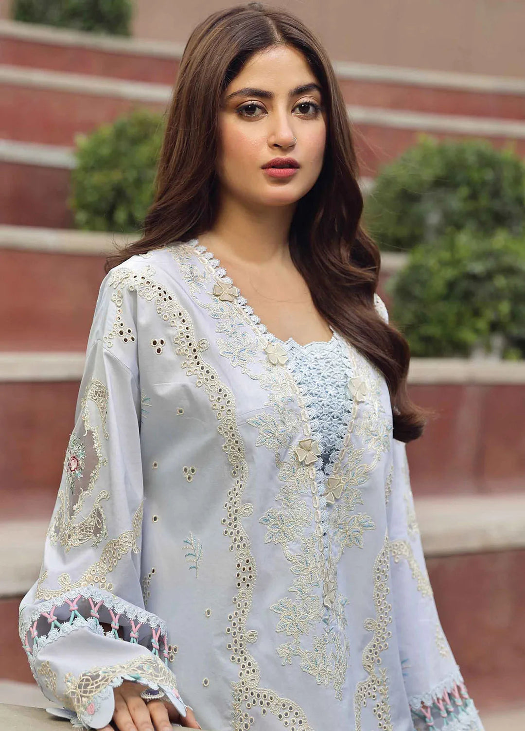 Qalamkar Chikankari Lawn Suit Unstitched 3 Piece QLM24F PS-10 Zaib - Festive Collection