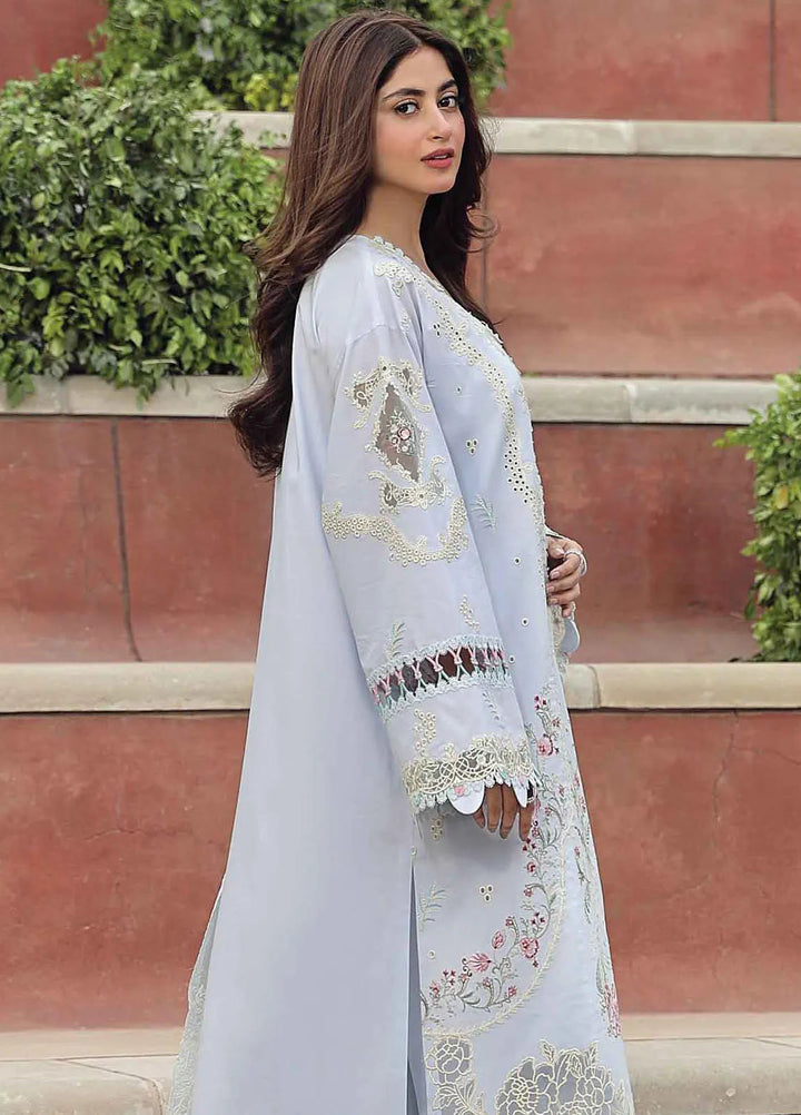 Qalamkar Chikankari Lawn Suit Unstitched 3 Piece QLM24F PS-10 Zaib - Festive Collection