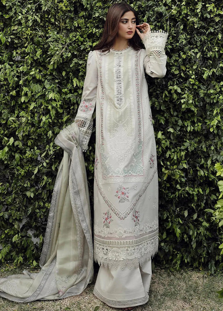 Qalamkar Chikankari Lawn Suit Unstitched 3 Piece QLM24F PS-11 Rinnah - Festive Collection