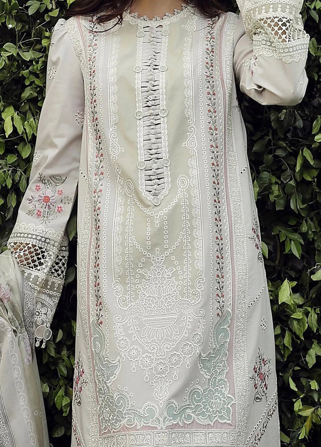 Qalamkar Chikankari Lawn Suit Unstitched 3 Piece QLM24F PS-11 Rinnah - Festive Collection