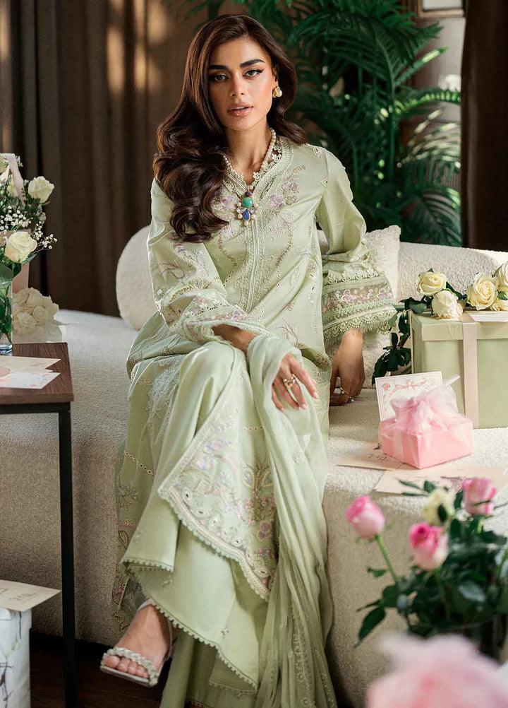 Qalamkar Chikankari Lawn Suit Unstitched 3 Piece QLM25CE CS-04 Erza - Summer Collection