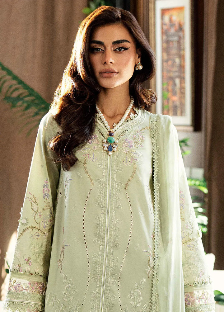 Qalamkar Chikankari Lawn Suit Unstitched 3 Piece QLM25CE CS-04 Erza - Summer Collection