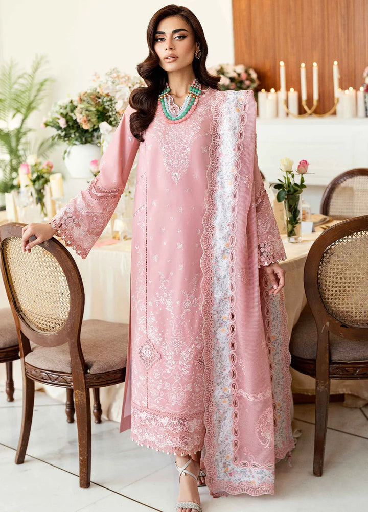 Qalamkar Chikankari Lawn Suit Unstitched 3 Piece QLM25CE CS-05 Ruvina - Summer Collection