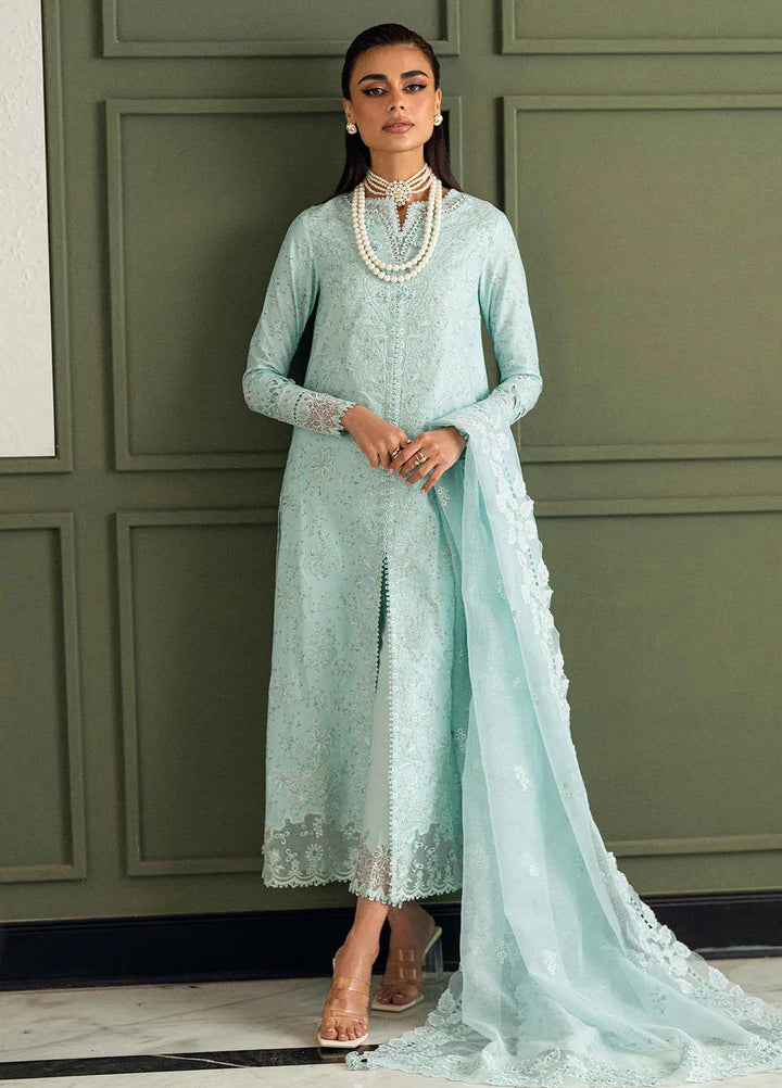 Qalamkar Chikankari Lawn Suit Unstitched 3 Piece QLM25CE CS-06 Neesha - Summer Collection