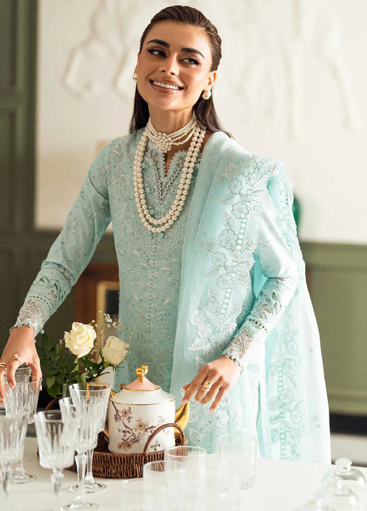 Qalamkar Chikankari Lawn Suit Unstitched 3 Piece QLM25CE CS-06 Neesha - Summer Collection