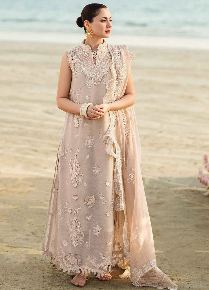 Qalamkar Chikankari Lawn Suits Unstitched 3 Piece QLM25SL Fk-01 Sophia - Summer Collection