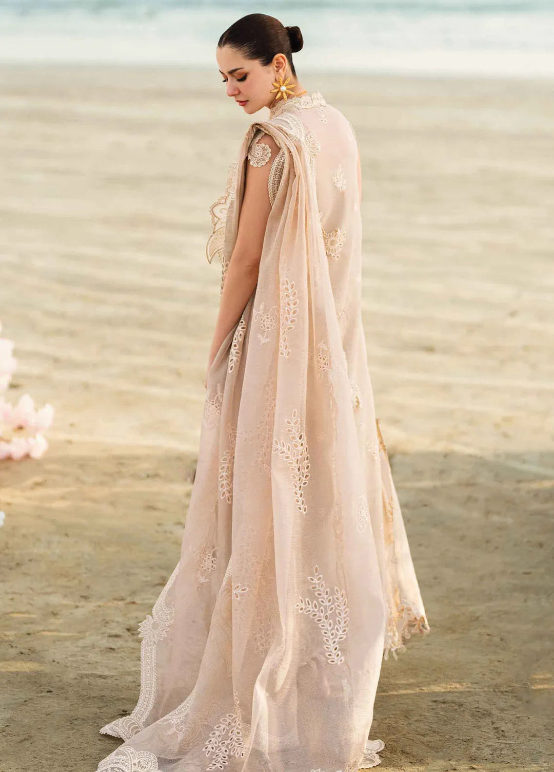 Qalamkar Chikankari Lawn Suits Unstitched 3 Piece QLM25SL Fk-01 Sophia - Summer Collection