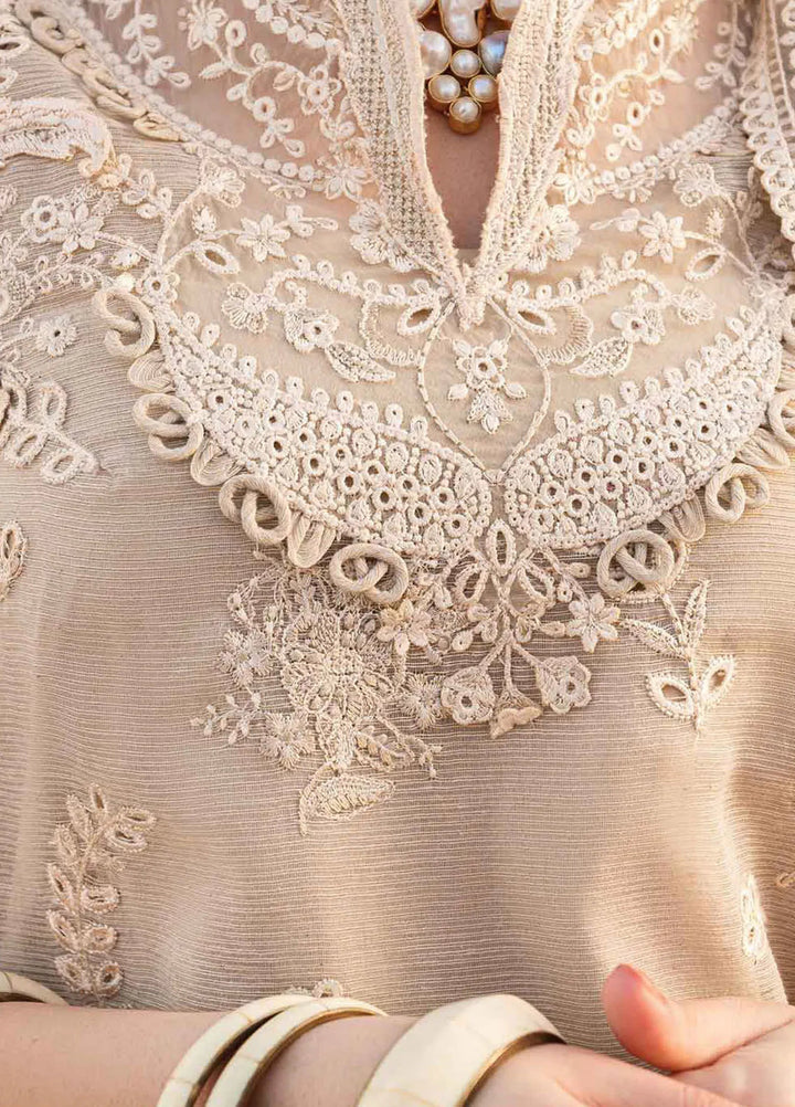 Qalamkar Chikankari Lawn Suits Unstitched 3 Piece QLM25SL Fk-01 Sophia - Summer Collection