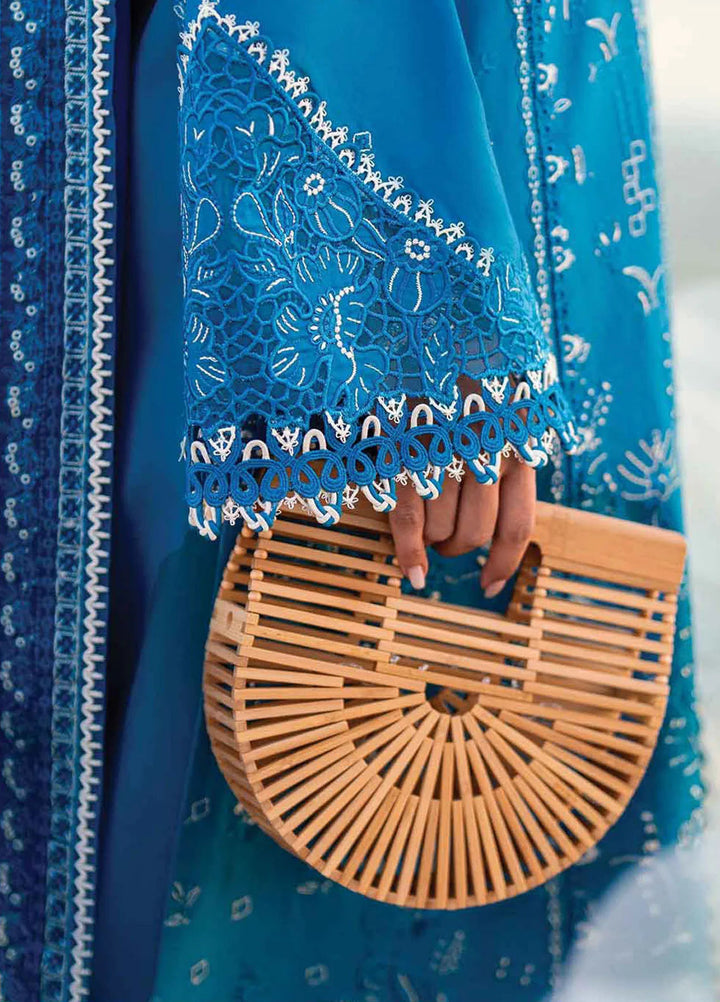 Qalamkar Chikankari Lawn Suits Unstitched 3 Piece QLM25SL FK-03 Victoria - Summer Collection