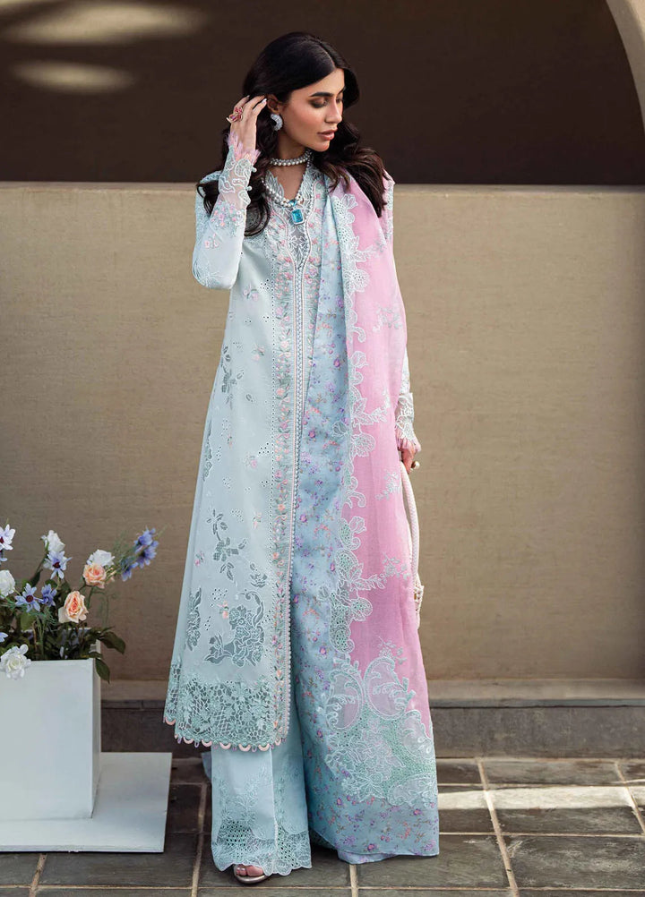 Qalamkar Chikankari Lawn Suits Unstitched 3 Piece QLM25SL FK-04 Chloe - Summer Collection